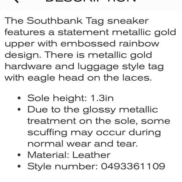 Metallic Gold Sneakers with Platform Sole and Intricate Design - Picture 6 of 6